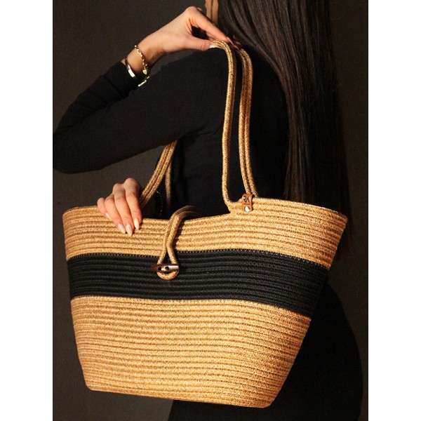 Jüt Hasır Omuz Çantası