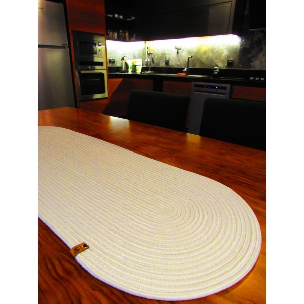 Jüt Runner Düz Krem